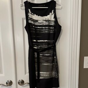 The Limited Black and White Striped Mini Dress